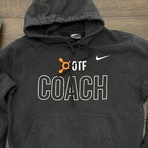 Nike Black Hoodie with Orange Logo